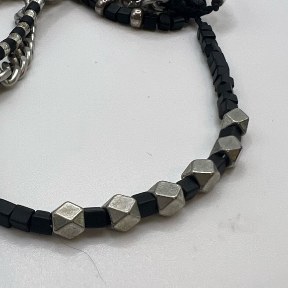 K & Z‎ black miyuki bead and silver toned slider bracelet - Picture 10 of 14